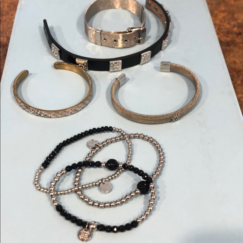 Rustic cuff black and silver bundle